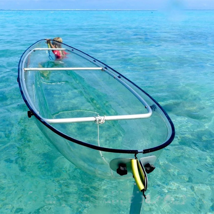 LULUSKY Hot selling Clear Bottom boat PC Transparent Canoe Canoe/Kayak Transparan