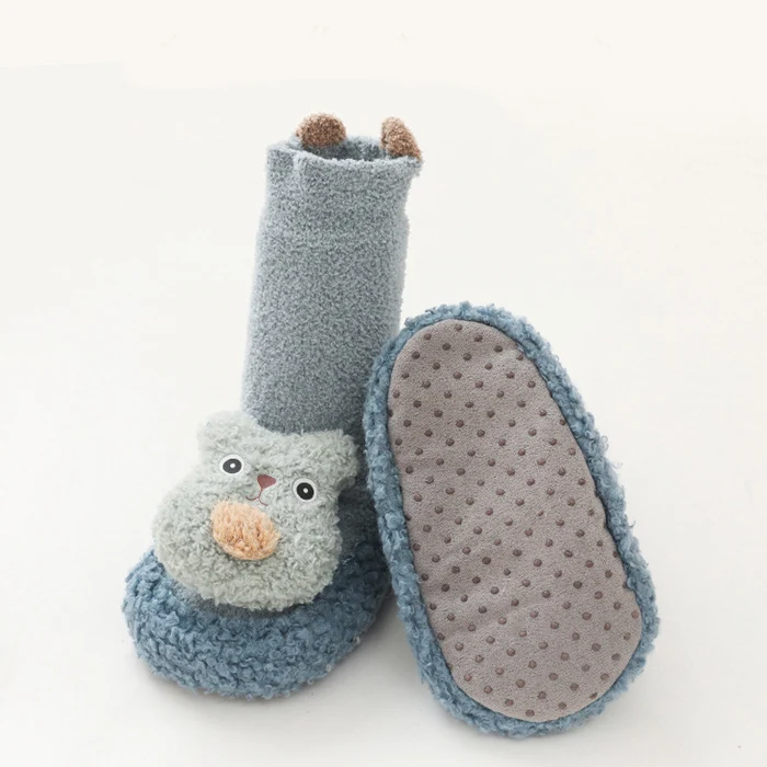 Lovely Keep Warm Children Non slip Floor Socks Toddler Shoes Baby Winter Shoes Socks