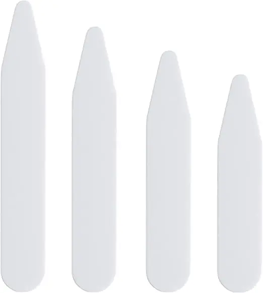 Factory Direct Sale Multiple Sizes Men Shirt Collar Stays Plastic White Collar Stays Stiffeners Stays Bones Set