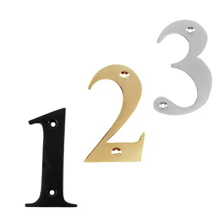 Personalized Address Numbers Color-Anodized Cast Aluminum Numbers Laser Engraving House Number Metal