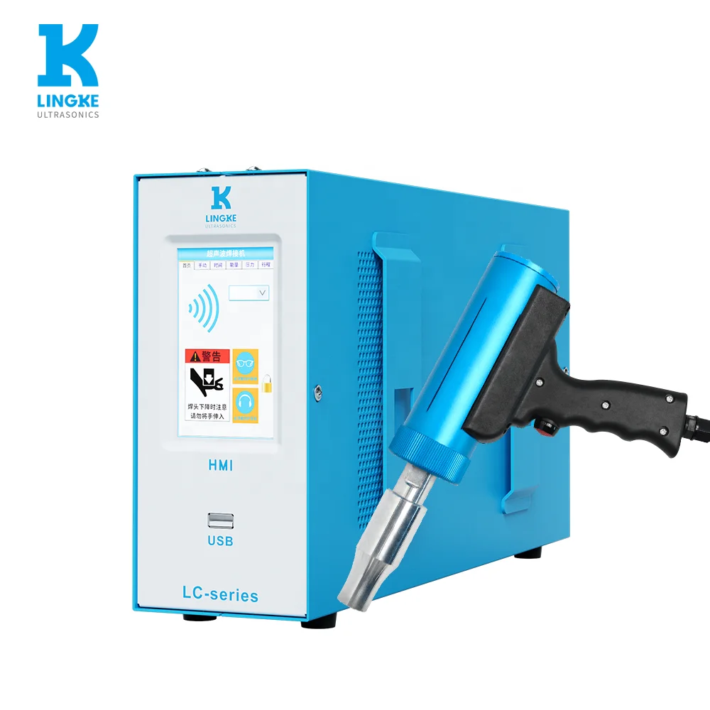 28 кГц 1200 Вт ультразвуковой Ручной сварщик LINGKE пластиковый ультразвуковой точечный сварочный аппарат