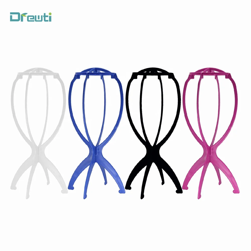 Wholesale professional Plastic Foldable Wig Display Stand Tripod