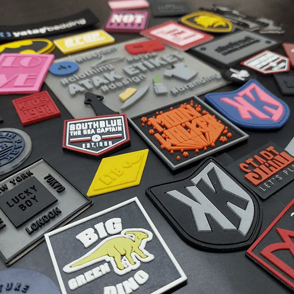 Custom 3D Brand LOGO Rubber Label Embossed Clothing Patch Silicone PVC Label For Garment