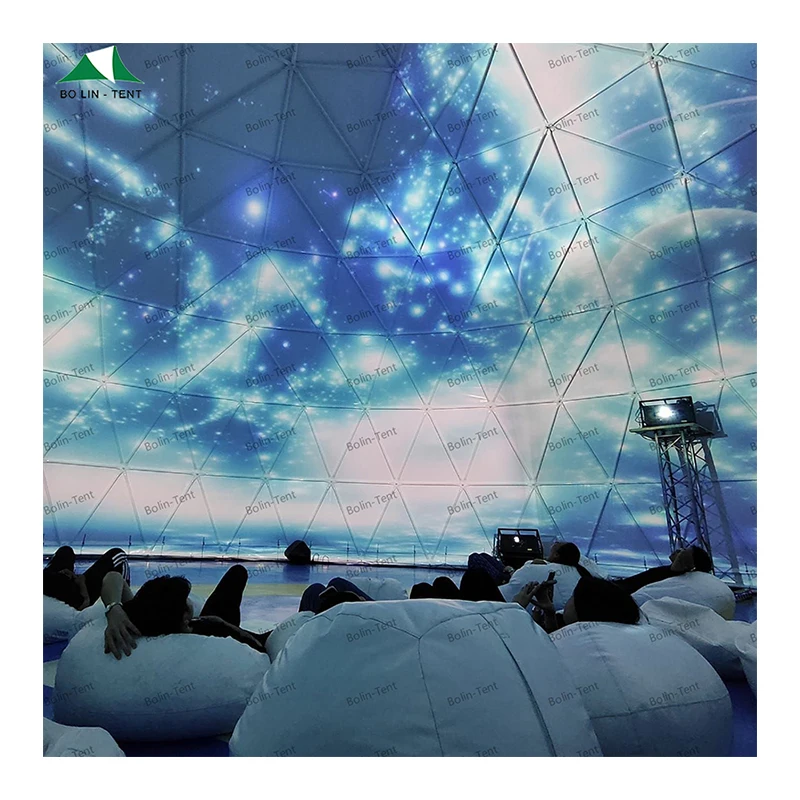 15M Trade Show Villa Hotel Heavy Duty Aluminum Alloy Frame Geo Dome Tent Projection Galmping Domes