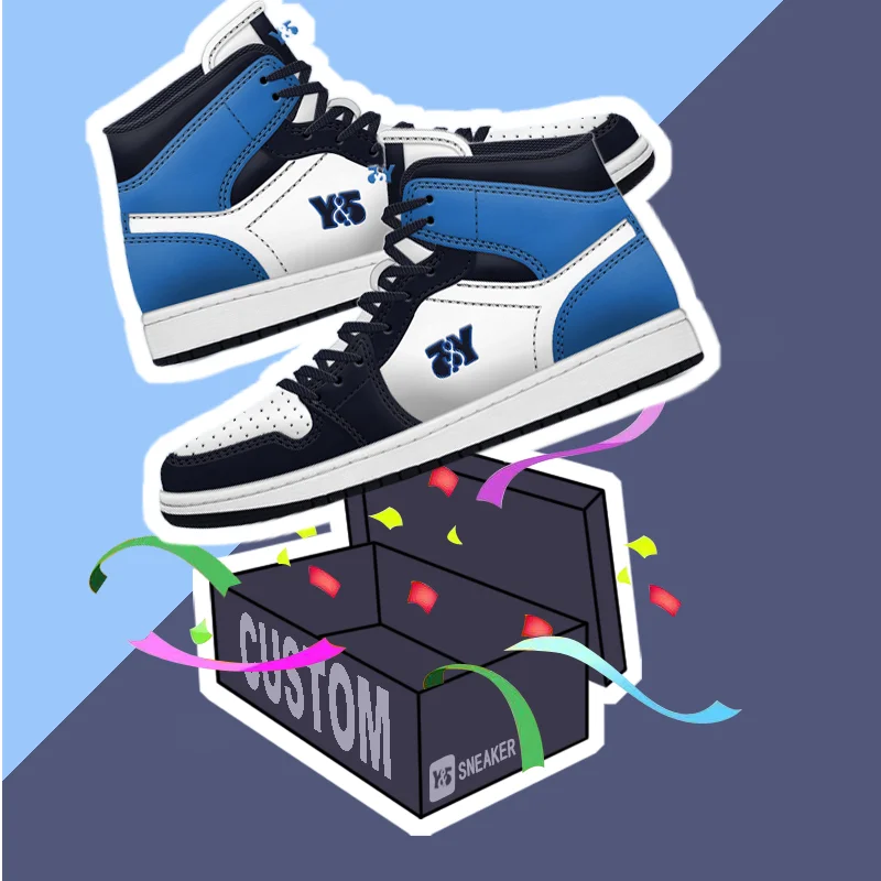 2022  fashion trend men Custom Brand Split Genuine Leather Logo Custom Men Fashion Casual  High Top Sneakers skateboard Shoes