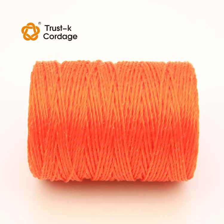 Various color #18*76.2m PP multifilament 3 ply twisted twine
