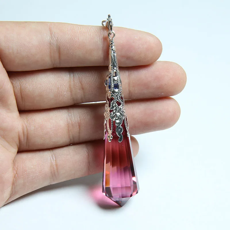 Natural red glass healing crystals Divination Reiki  Meditation Gemstone  Pendulums