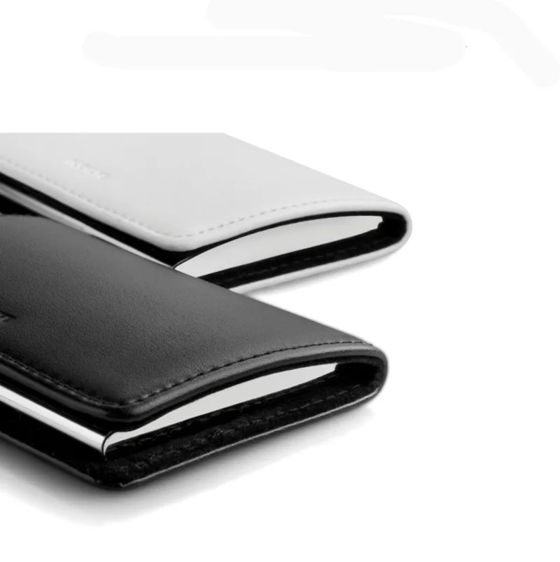 Luxury PU Leather & Stainless Steel Multi Card Case,Business Card Holder Wallet Credit Card ID Case for Men Women