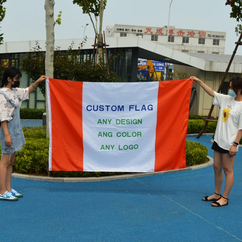 Any Size Any Color Red Yellow Green  RDigital Printing Logo Flag Banner And Design Custom Flags