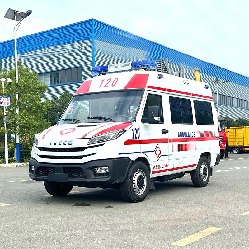 1VECO Hot Sale Top Monitoring Ambulance Vehicle Medical Van Ambulance for Hospital Patient Transport