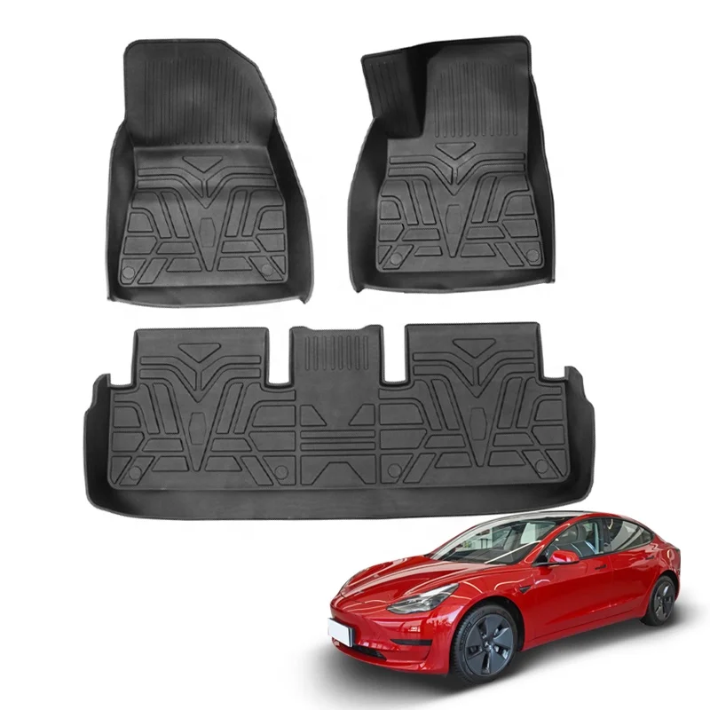 20% off Oem Chinese Factory Directly Sale Tpe Single layer Car Floor Carpet Mat For Tesla Model 3 Right Hand Version