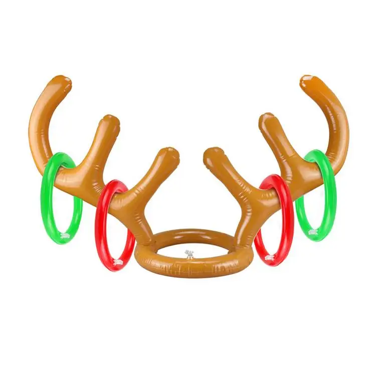  Inflatable Reindeer Antler Throwing Game Portable Durable Prop headband throwing ring toy