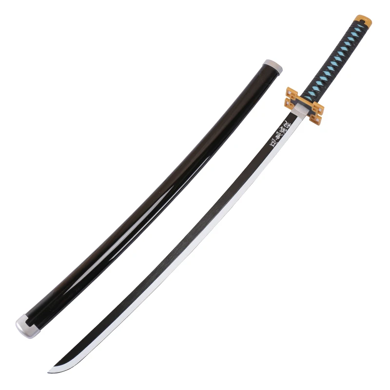 Hot sale Anime Weapon Demon Slayer Tokitou Muichiro Nichiirin Real Safety Sword Toy Katana Wood Swords For Cosplay Playing Boys