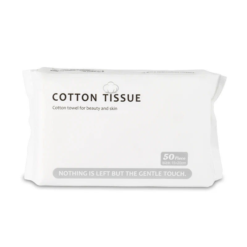 High quality 100% organic cotton eco-friendly non woven disposable face towel for Human Skin