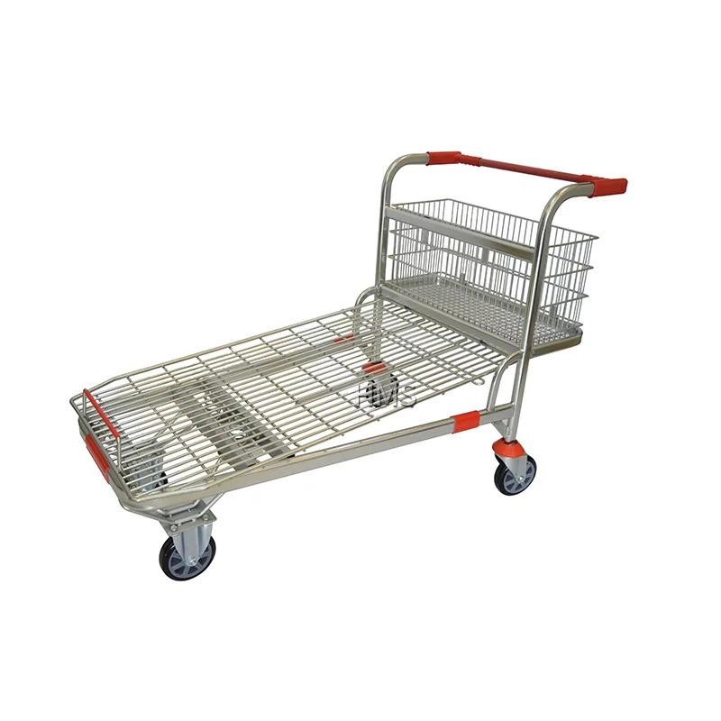 Supermarket Transportation Trolley Warehouse Trolley Material Handling Cart