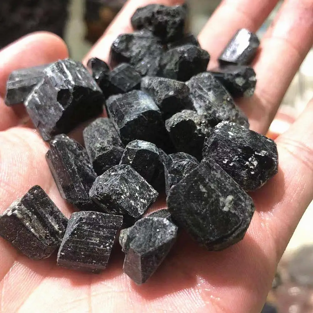 Wholesale Natural Black Tourmaline stone black tourmaline rough stone