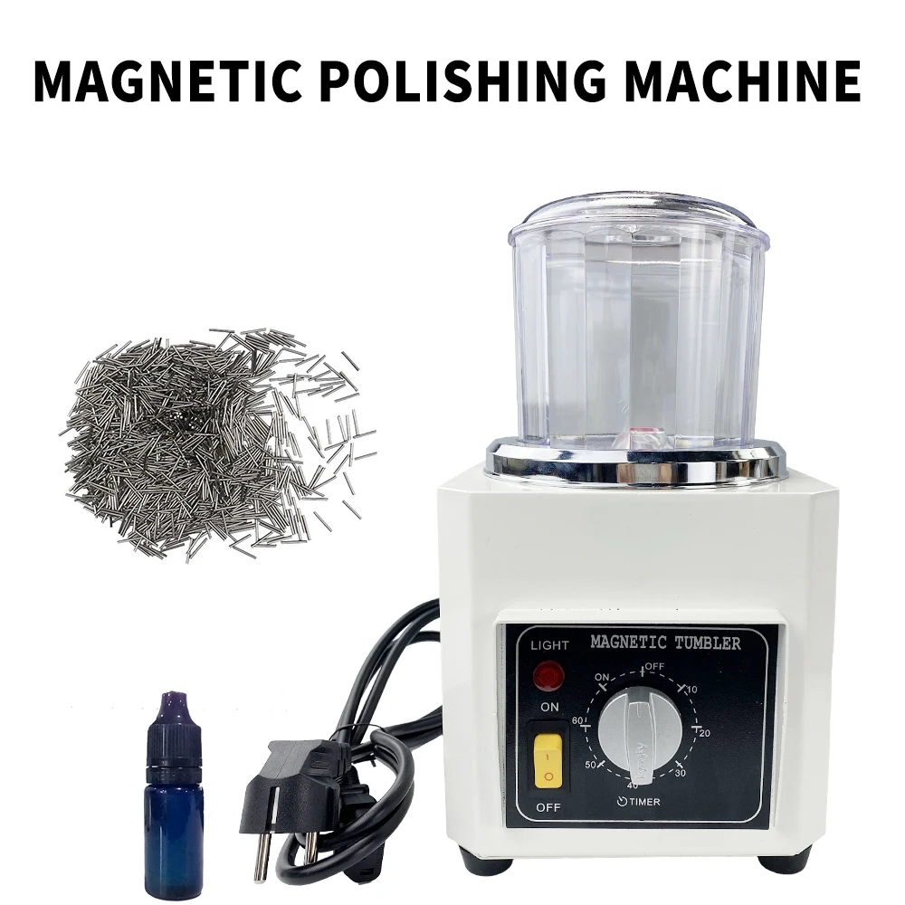 220V/110V KT-90 Magnetic Tumbler Polishing Machine Grinder Jewelry Magnetic Polisher for Hardware Deburring Chamfering