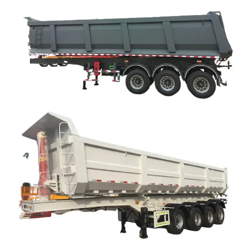 INDON Dump Semi Trailer SINOTRUK Dump Trailer 3 Alex 4Alex 40Ton 60TON 80Ton Side Lifting Dumper Tipper Trailer