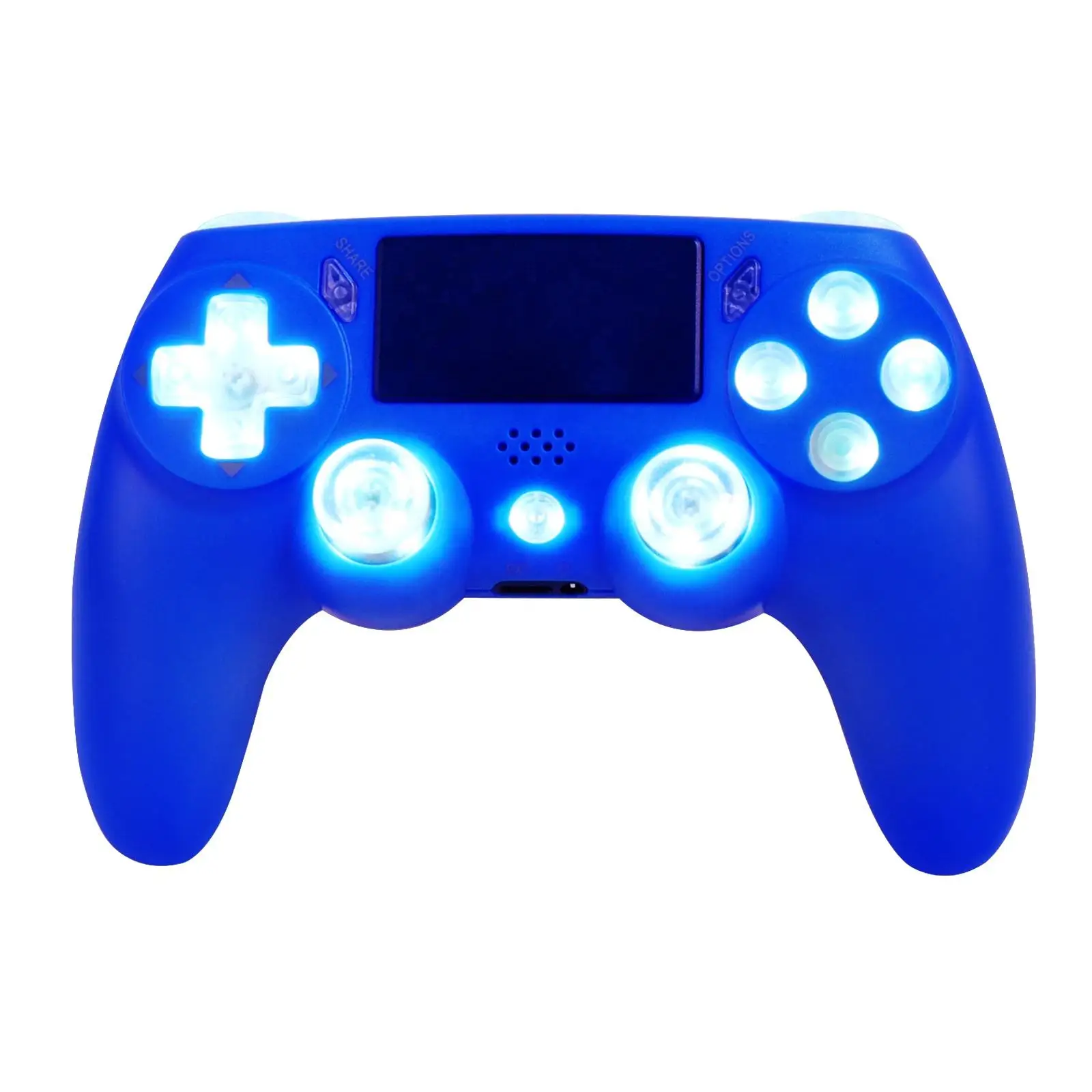 RGB Lights Kit Flash Light Thumb Sticks Wireless Controller With Vibration Function LED Button Joystick For PS4 PS3 Gamepad