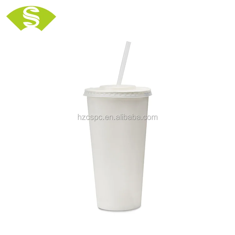 
White Disposable Paper Cups 16 oz Coffee Drink Hot Cup Perfect for Water, Tea, Hot Cocoa 