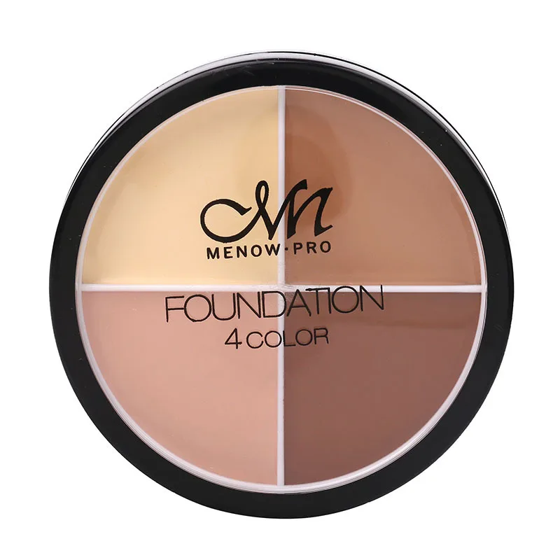 MENOW 4 Color Concealer Palette Matte Silky Foundation Cream Evenly Brightens Complexion Natural Color Face Makeup Concealer