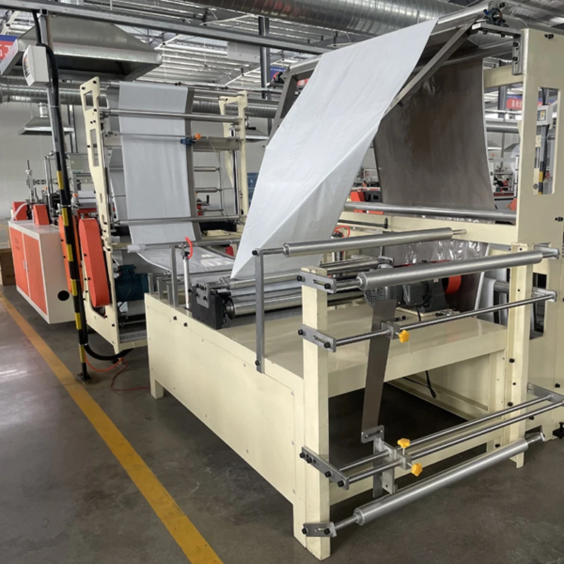 Automatic  LDPE/PP/OPP/BOPP plastic film triangle folding plastic bag rubber film making machinery price