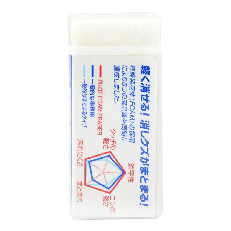 Art Supplies Dust Free Clean Soft White Plastic Customizable Eraser For Pencil