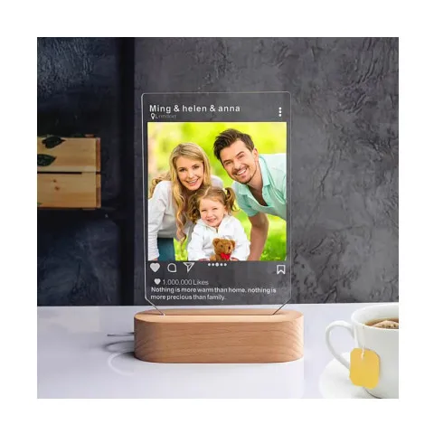 Resin Photo Frame Custom Photo Acrylic Song Wedding Album Spotify Music Plaque Base Custom Photo Frame