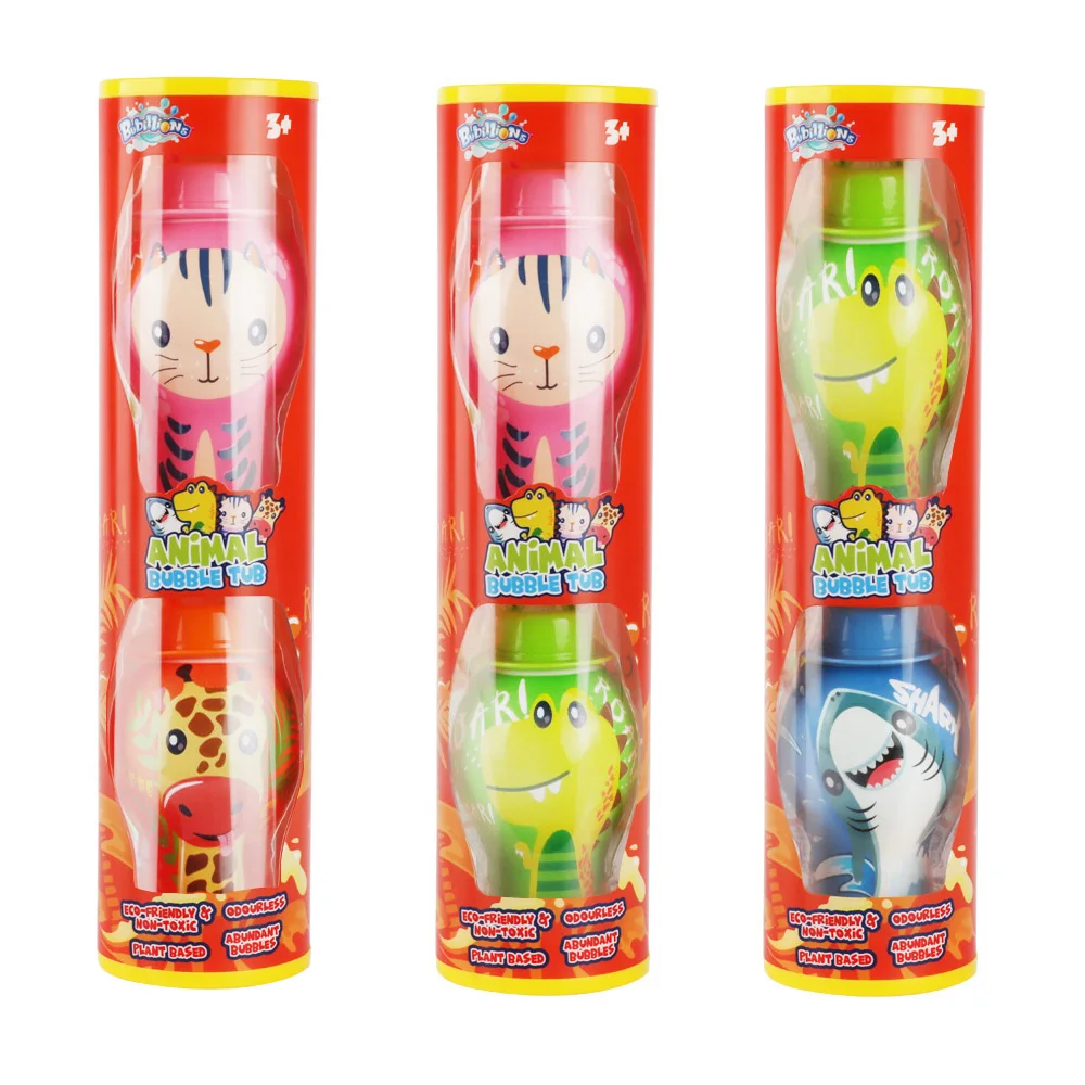 2024 Newest Wholesale 30ml Animal No Spill Bubble Solution 2PCS In Tube Learning Games For Children 24PCS/Box
