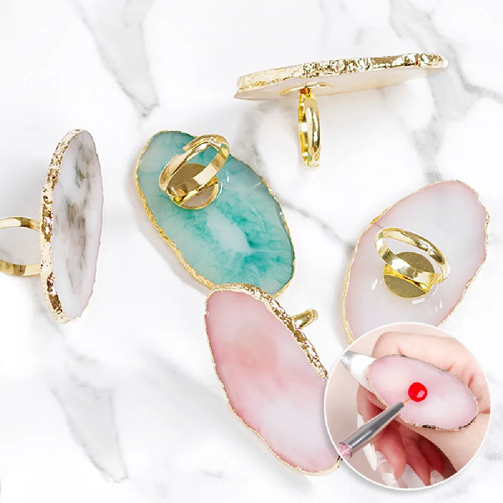 Korea Eyelash Extension Tool Crystal Individual Eyelash Glue Holder Pallet Eyelash Makeup Tool Crystal Resin Pad