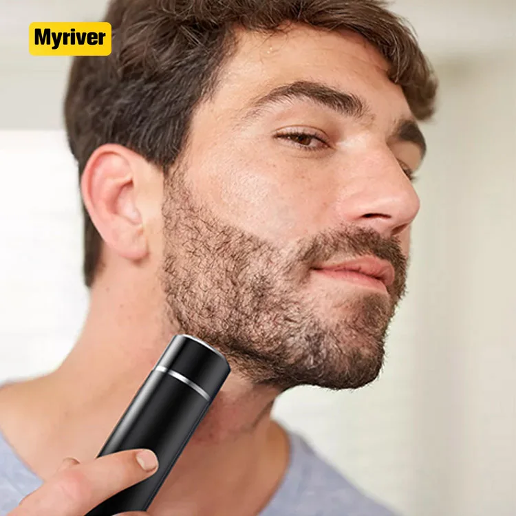 Myriver Custom Hot Sale Waterproof Electric Hair Portable Beard Trimmer Men Head Face Shaver Electric