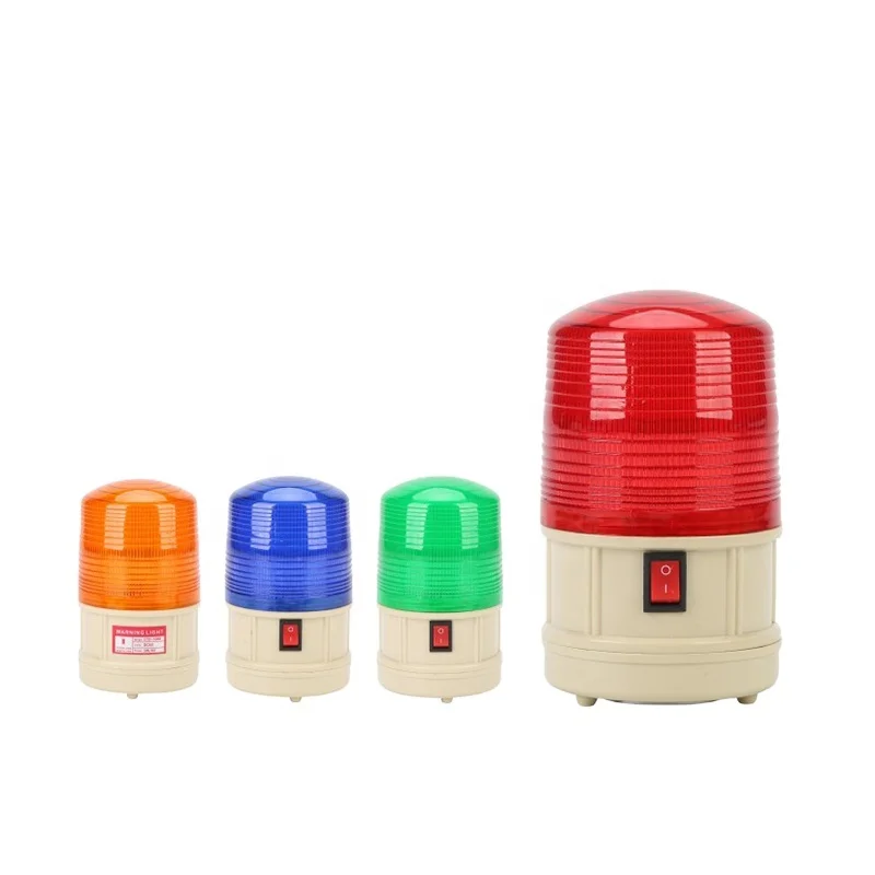 battery powered 2w LED flash plastic waterproof IP45 led warning lamp with on-off switch