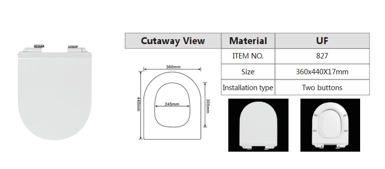White and Custom Matte Colors Toilet Seat Duroplast Soft D Shape Easy to Clean Toilet Seats Modern