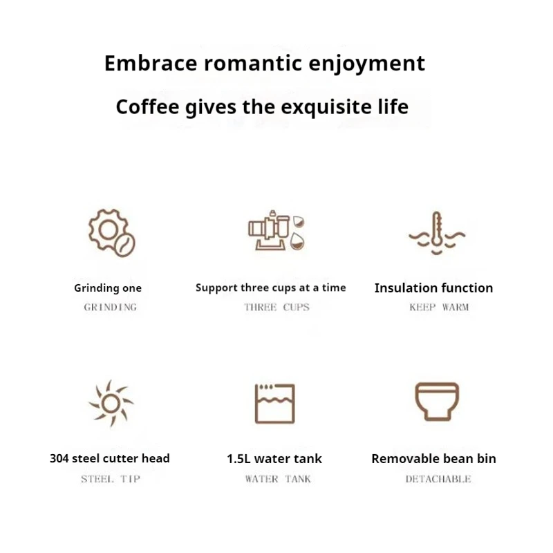 Fully Automatic Coffee Machine With Integrated Grinding American Coffee Maker