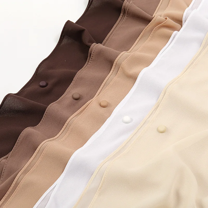 TMF-8R045   Fashion New Plain Hijab Scarf All Match Muslim Headscarf Hijab Pearl Chiffon Hijab Shawl With Magnet
