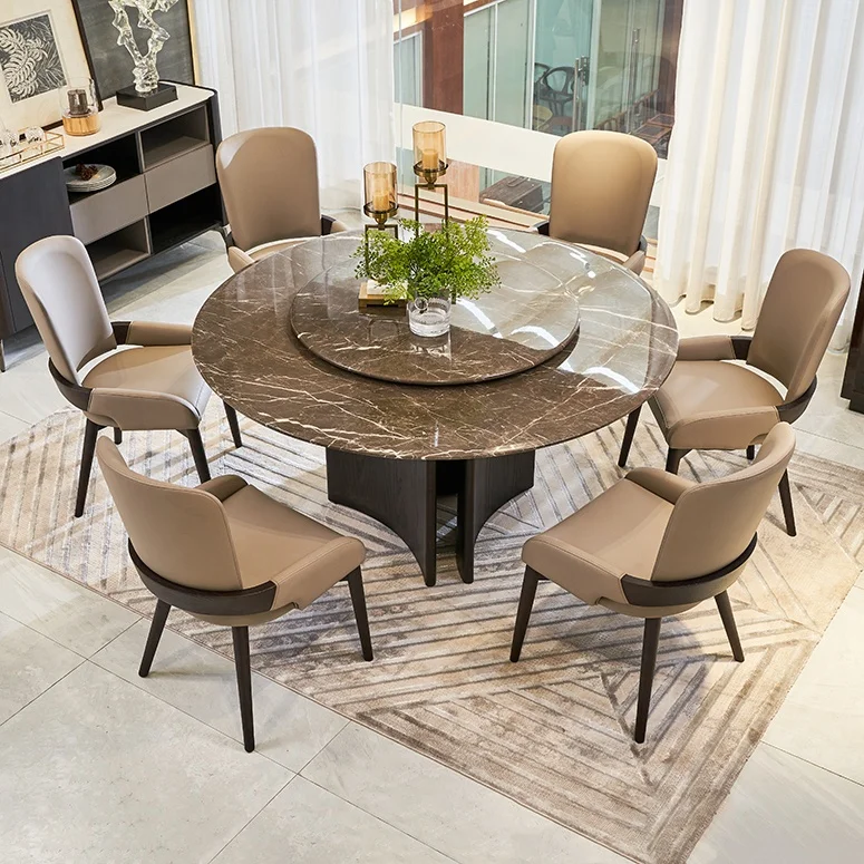 Роскошный мраморный обеденный стол, круглый обеденный стол, обеденный стол с деревянной основой, обеденные столы