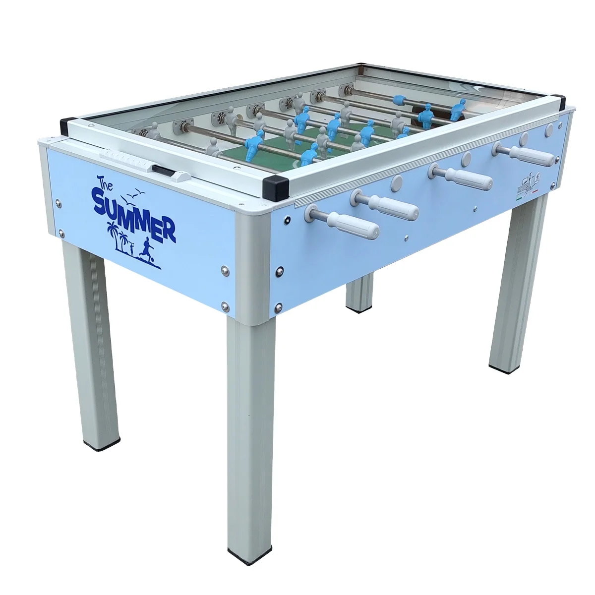 Ultimate Outdoor Play Glass top protection and waterpoof material Summer Free foosball table for gardens