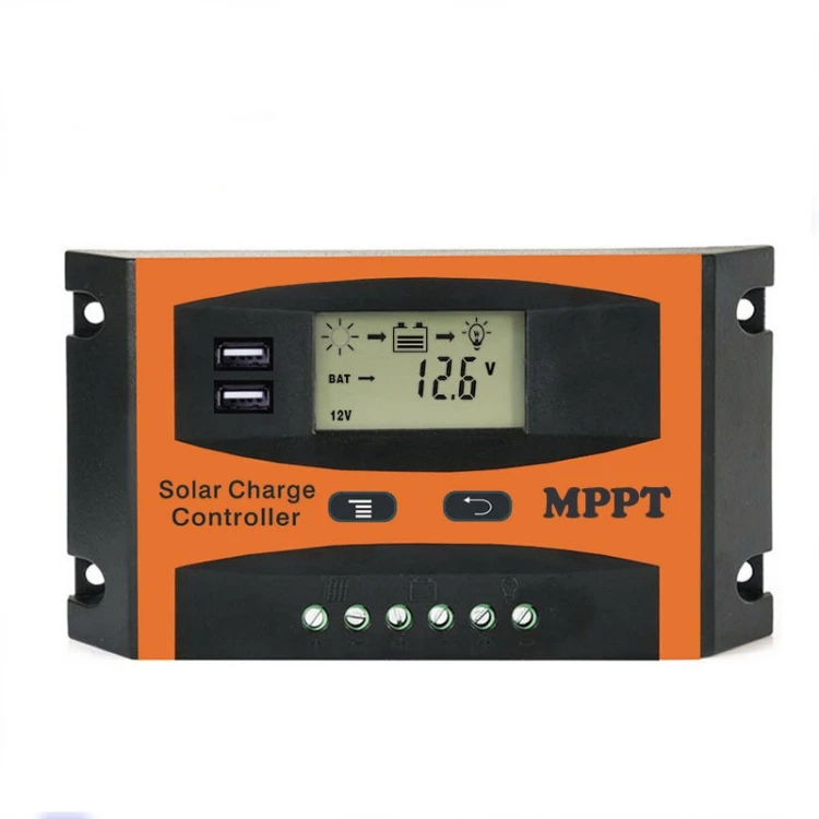 LCD 10A 12V/24V Solar Panel System generator cell Panel Charger Regulator Battery Controller with two USB 5V Charge