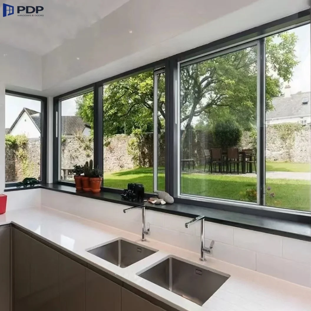 Modern Design Aluminium Sliding Windows Fly Screen Steel Frame Stainless Steel Screen Netting Home Kitchen Horizontal Opening