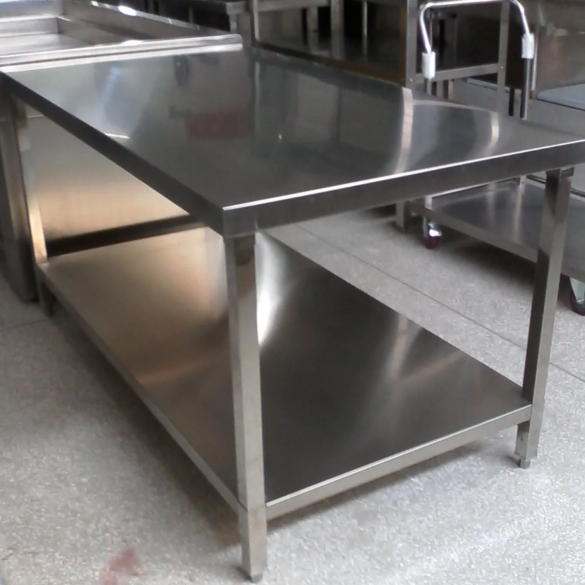 Stainless Steel Commercial Kitchen Prep & Work Table W/ Backsplash
