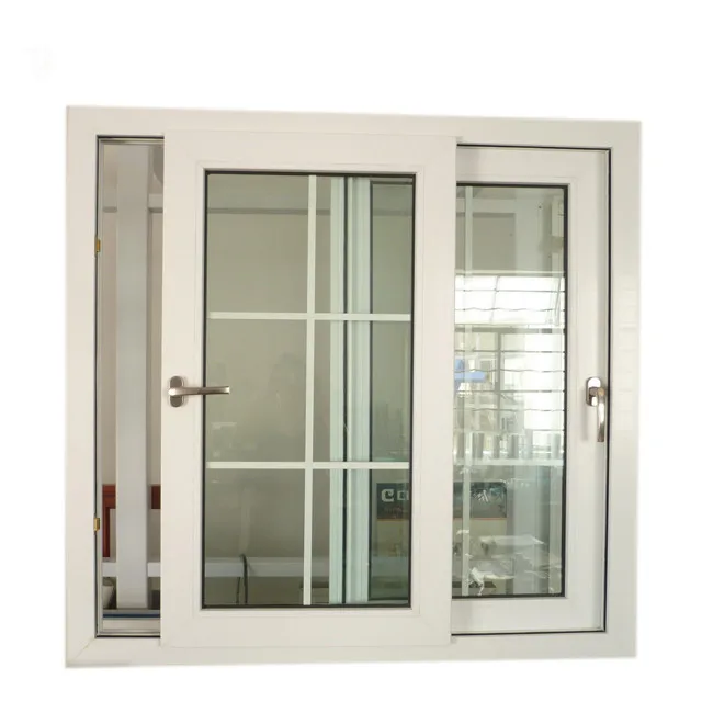 cheap three panel sliding upvc plastic glass window and door window upvc