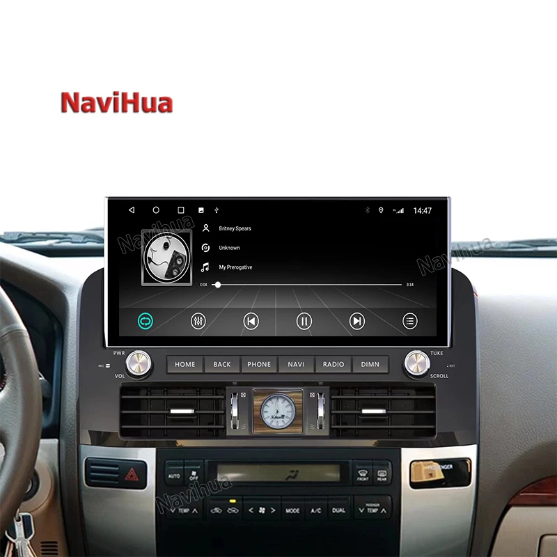 NAVUHUA 12.3 Inch Multimedia Video Player Touch Screen Android 10 Car Radio for Toyota Land Cruiser Prado 150 Prado 2018 - 2020