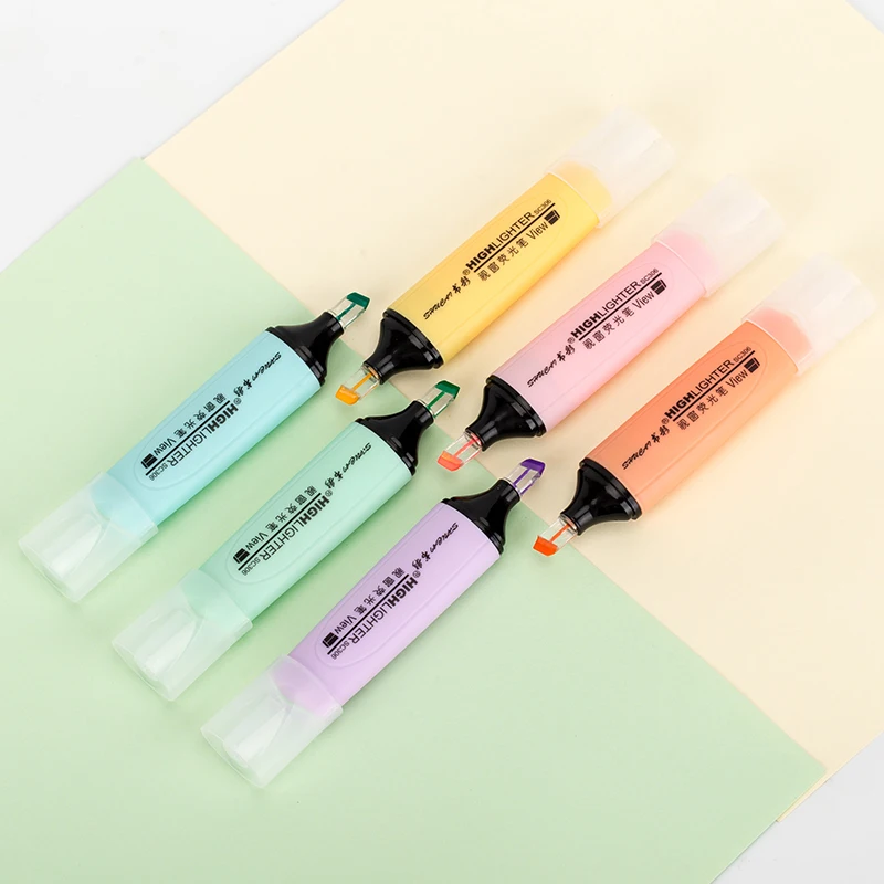 Attractive Price New Type Multi-colors Chisel Tip Pen Set Highlighter Marker