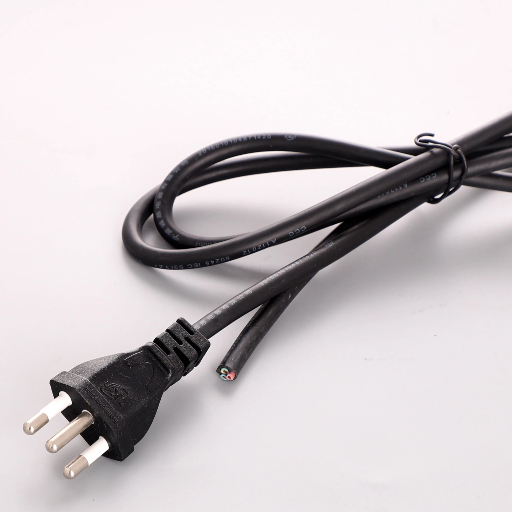 3 pin Brazil UC plug approved computer mickey mouse power cord ac power cord 3 pin power cord for hair straightener