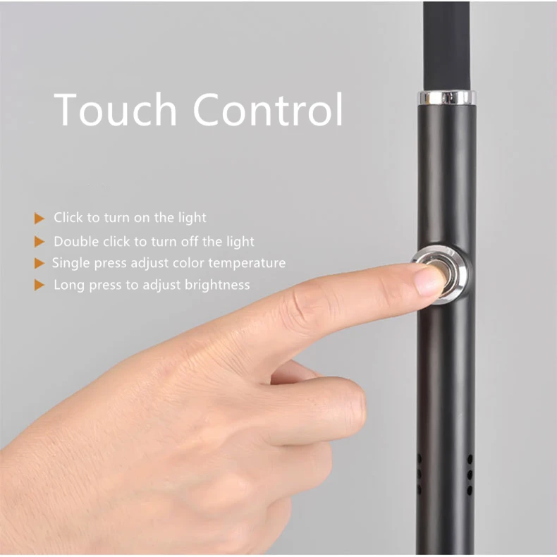 Led Floor Lamp with 3 Color Temperature and Stepless Touch Control Adjustable Gooseneck Floor Lamp for Tattoo Lashes and Reading.jpg