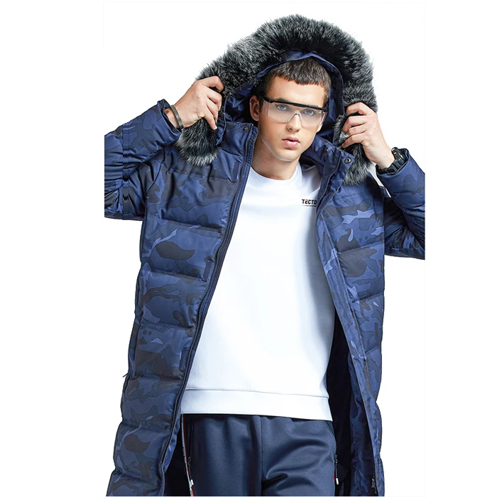 Discount Sell Super Thick Fox Fur Removable Hood Men Long Down Jacket