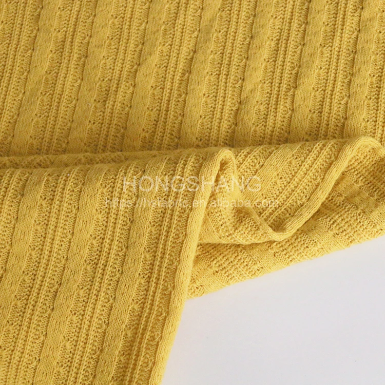 618# wholesale high quality knit 65% polyester 35% cotton jacquard knit fabric for clothing