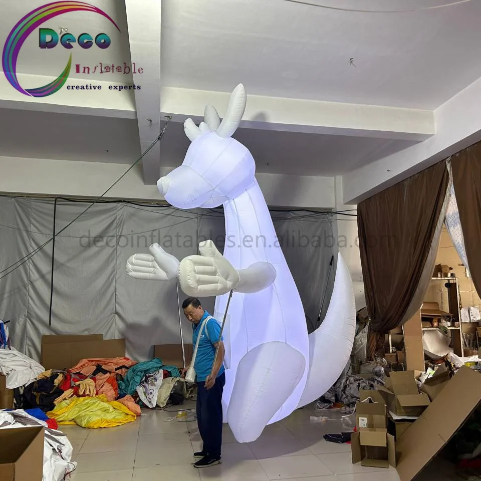 New Design Inflatable Human Back Kangaroo Costume with LED Lights Giant Outdoor Event Model for Parades and Performances