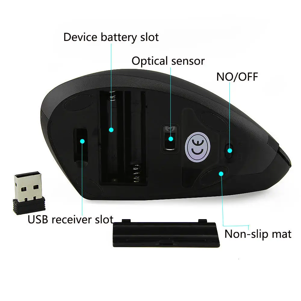 Горячая Распродажа Проводная оптическая компьютерная мышь USB 2 4G Беспроводная игровая перезаряжаемая Вертикальная