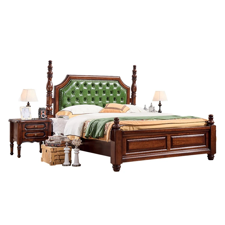 Bedroom Furniture Delicate Modern Style Master Bedroom Double Bed Solid Wood Height Box Bed